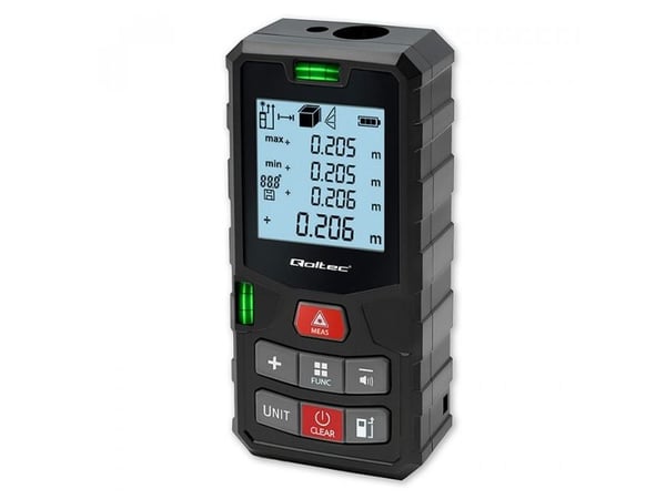 Qoltec Precise - Laseravstandsmåler - 120 m - akrylonitril-butadien-styren (ABS) - svart, rød