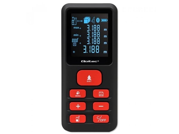 Qoltec Precise - Laseravstandsmåler - 120 m - akrylonitril-butadien-styren (ABS) - svart, rød