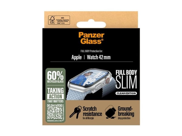 PanzerGlass - Clear Edition - støtfanger for smartarmåndsur - helt kropp, slank - herdet glass (mikrofraktur2023), polyethlen-tereftalat (PET), 100...
