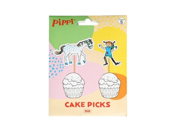 Pippi tårtdekoration, 10 st