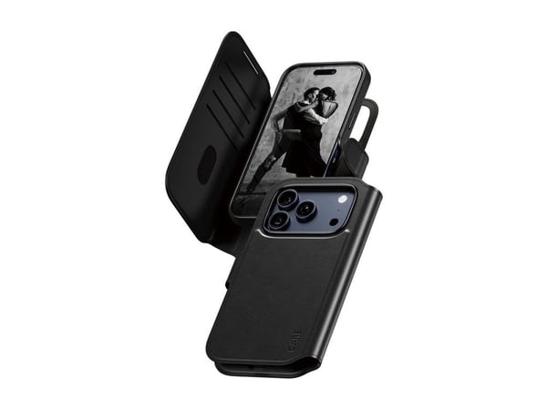 CARE by PanzerGlass Tango - Lommebok for mobiltelefon - MagSafe-samsvar - veganlær - svart - for Apple iPhone 17 Pro