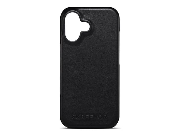 Screenor Lumo - bakdeksel til mobiltelefon - MagSafe-kompatibilitet - ekte skinn, termoplastisk polyuretan (TPU) - svart - for Apple iPhone 17