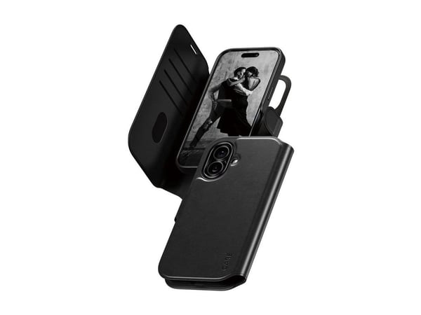 CARE by PanzerGlass Tango - Lommebok for mobiltelefon - MagSafe-samsvar - veganlær - svart - for Apple iPhone 17