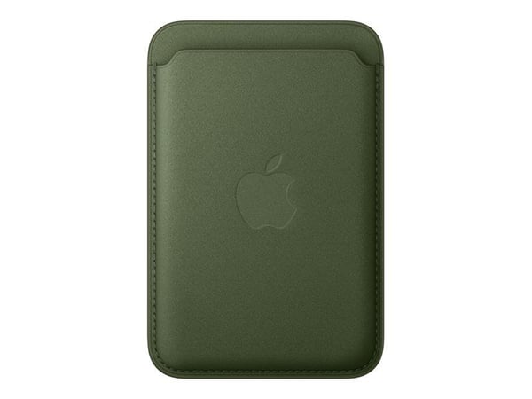 Apple - Plånbok för mobiltelefon/kreditkort - MagSafe-kompatibilitet - mikrotwill, FineWoven - mossgrön