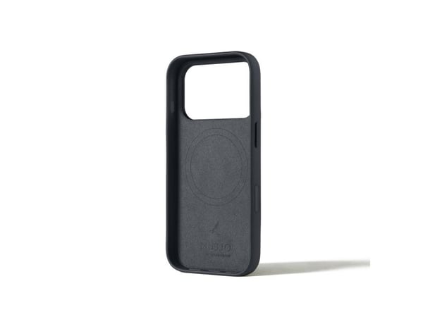 Mujjo Nahkakotelo - nahkakotelo iPhone 17 Pro:lle yhteensopiva MagSafe (basaltti) kanssa