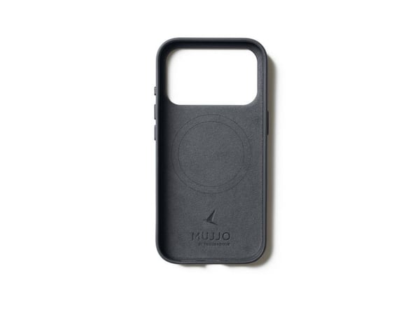 Mujjo Nahkakotelo - nahkakotelo iPhone 17 Pro:lle yhteensopiva MagSafe (basaltti) kanssa