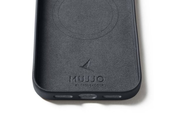 Mujjo Nahkakotelo - nahkakotelo iPhone 17 Pro Max -puhelimelle, joka on yhteensopiva MagSafen kanssa (basaltti)
