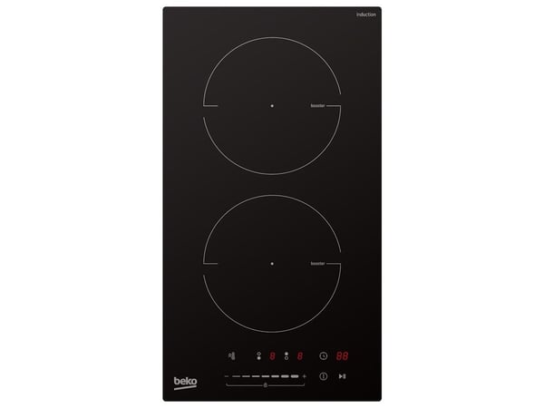 Beko HDI 32400 TO - Induksjonskomfyrtopp - 2 plater - bredde: 28.8 cm - dybde: 52 cm - svart