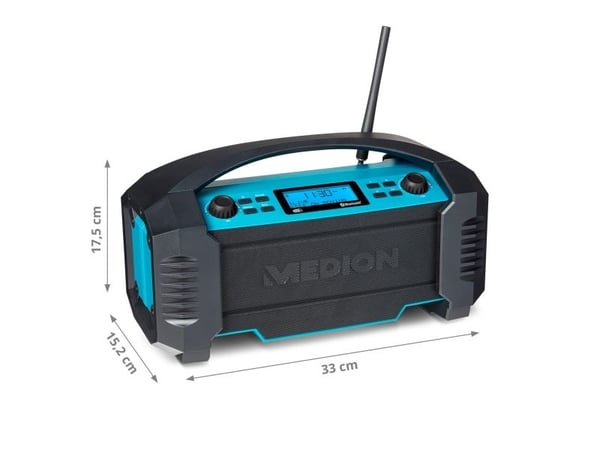 Medion MD 43320 DAB+ työmaaradio sininen / musta