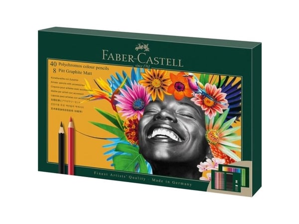 Faber-Castell Polychromos &amp; Pitt Graphite Matt Set, monivärinen, 48 kpl