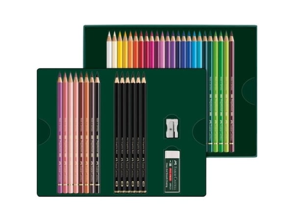 Faber-Castell Polychromos & Pitt Graphite Matt Set, Flerfarget, 38 stykker