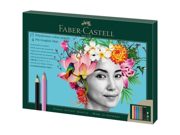 Faber-Castell Polychromos & Pitt Graphite Matt Set, Multifärg, 21 styck