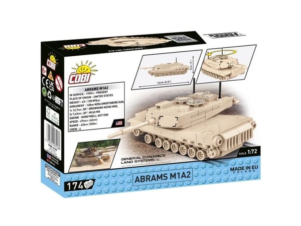 COBI Abrams M1A2, Byggsats, 6 År, 174 styck