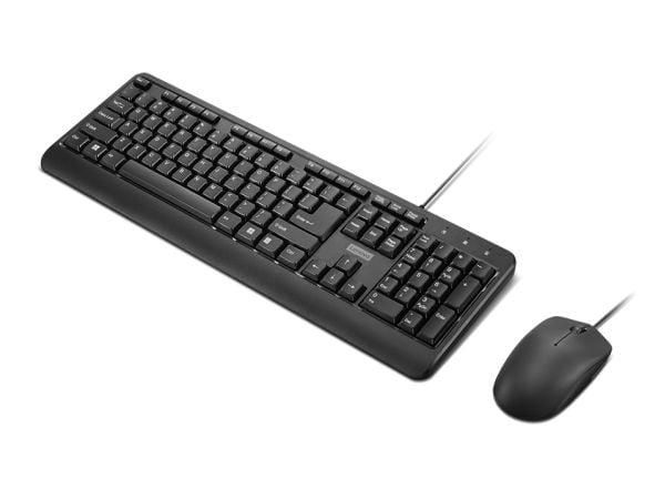 Lenovo 160 Wired Combo - Tastatur- og mussett - USB - QWERTY - USA - svart