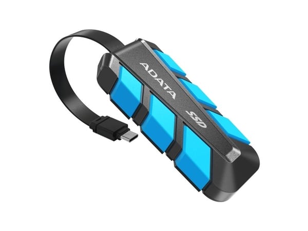 ADATA SC740 - SSD - 2 TB - ekstern (bærbar) - USB 3.2 Gen 2 (USB-C kontakt) - blå, svart