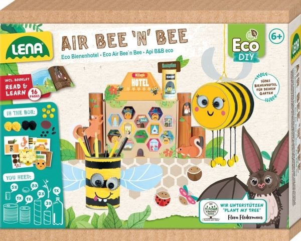 Lena Eco Air Bee´n´Bee, Håndverkssett for barn, 6 år, Flerfarget