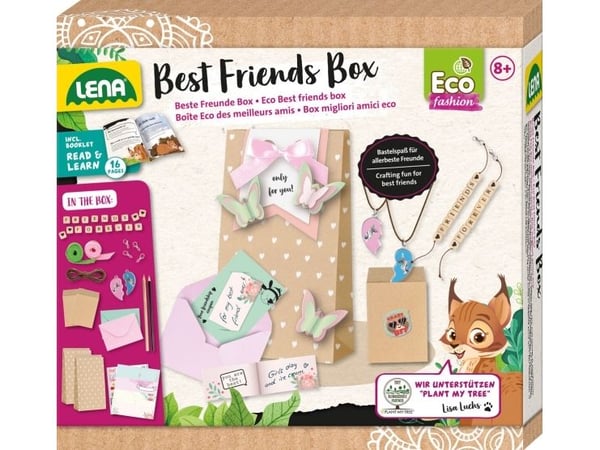 Lena Eco Best Friends Box, Håndverkssett for barn, 8 år, Flerfarget