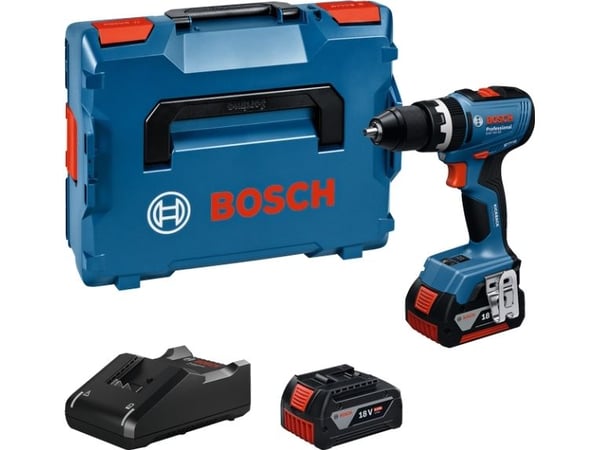 Bosch GSR 18V-65 Professional, Boremaskin med pistolgrep, Nøkkel, Sort, Blå, 2100 RPM, 550 RPM, 2100 RPM