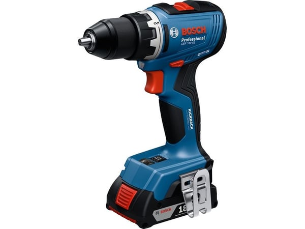 Bosch GSR 18V-65 Professional, Boremaskin med pistolgrep, Nøkkel, Sort, Blå, 2100 RPM, 550 RPM, 2100 RPM