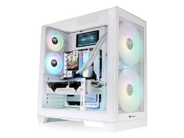Thermaltake View 390 Air, Midi Tower, PC, Vit, ATX, micro ATX, Mini-ITX, SPCC, Härdat glas, Spela