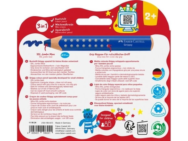Faber-Castell 110624, Flerfarget, 10 stykker
