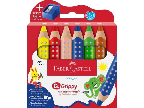 Faber-Castell 110635, Blå, Grønn, Oransje, Rosa, Rød, Gult, 6 stykker