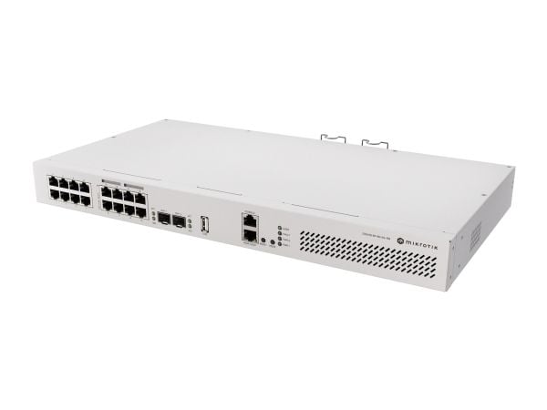 Mikrotik CRS418-8P-8G-2S+RM Cloud Router/Sw, L2/L3, Gigabit Ethernet (10/100/1000), Strøm over Ethernet (PoE), Stativ-montering, 1U