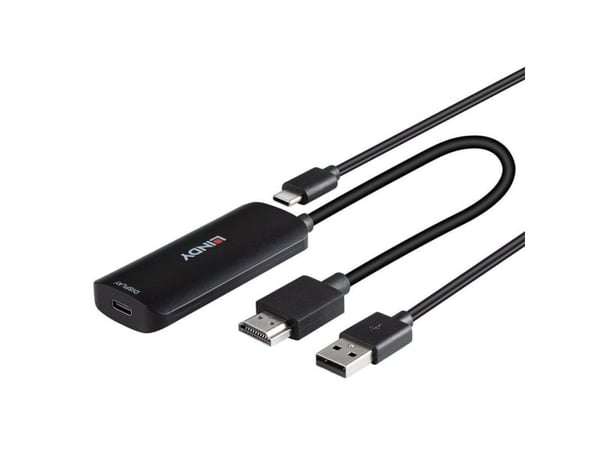 Lindy 43423, 0,2 m, USB Type-C, HDMI + USB Type-C, Hunkjønn, Hankjønn/hunkjønn, Rett