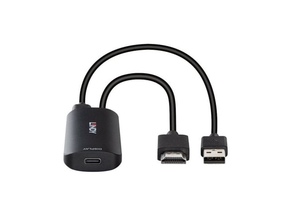 Lindy 43423, 0,2 m, USB Type-C, HDMI + USB Type-C, Hunkjønn, Hankjønn/hunkjønn, Rett