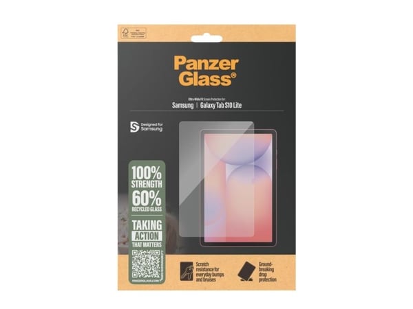 PanzerGlass ® Screen Protector Samsung Galaxy Tab S10 Lite | Ultra-Wide Fit, Samsung, Samsung - Galaxy Tab S10 Lite, Tørr påføring, Ripebestandig, ...
