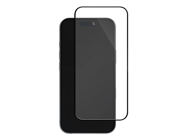 DELTACO - Skjermbeskyttelse for mobiltelefon - full pasning - glass - rammefarge svart - for Apple iPhone Air