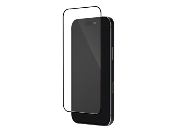 DELTACO - Skjermbeskyttelse for mobiltelefon - full pasning - glass - rammefarge svart - for Apple iPhone Air