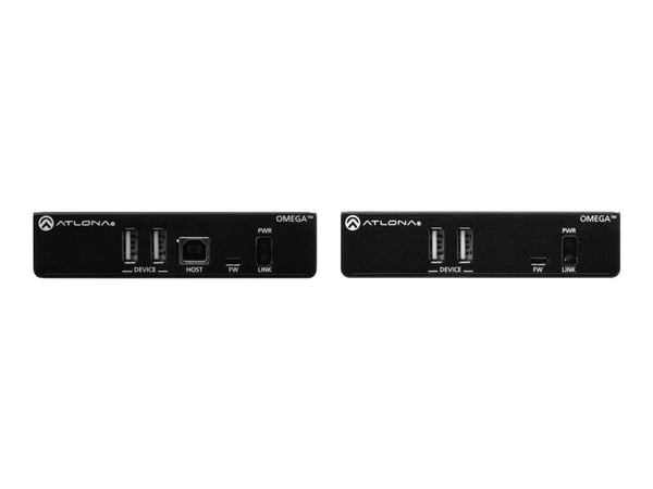 Atlona Omega Series AT-OME-EX-KIT-LT - Sender og mottaker - video/lyd/infrarød/seriell/USB/strøm-forlenger - HDBaseT - opp til 70 m