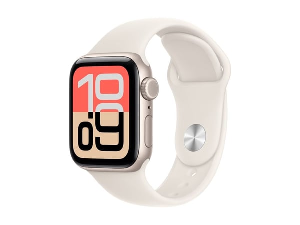 Apple Watch SE 3 GPS + Cellular 40mm Starlight Aluminium Case with Starlight Sport Band - M/L