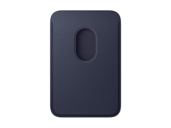 Apple - Lomme for mobiltelefon / kredittkort - MagSafe-samsvar - mikrotvill, FineWoven - marineblå