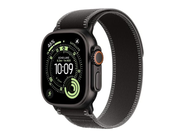 Apple Watch Ultra 3 GPS + Cellular 49mm Black Titanium Case with Black/Charcoal Trail Loop - M/L