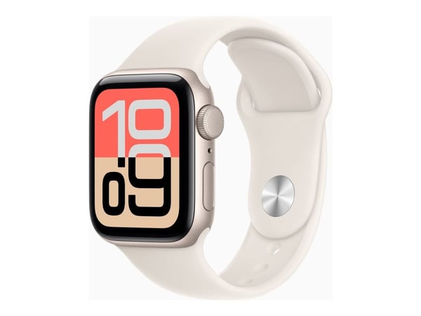 Apple Watch SE 3 GPS 40mm Starlight Aluminium Case with Starlight Sport Band - S/M