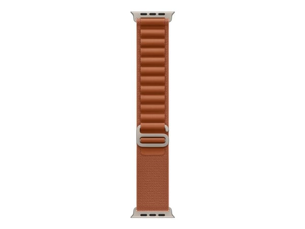 Apple - Sløyfe for smart armbåndsur - 49 mm, naturlig titanfinish - Liten størrelse - terrakotta - for Watch Hermès Series 9, SE 3, Series 10, Seri...