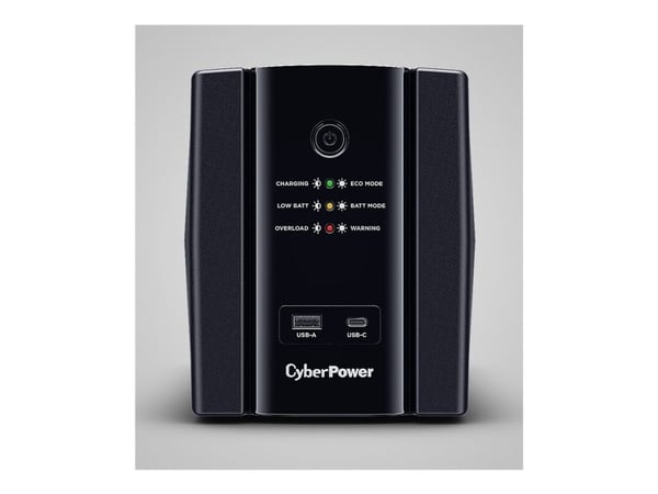 CyberPower UT Series UT1500EG-FR - UPS - AC 230 V - 900 Watt - 1500 VA - 1-vaihe - Ethernet 10/100/1000, USB - lähtöliittimet: 4 - musta