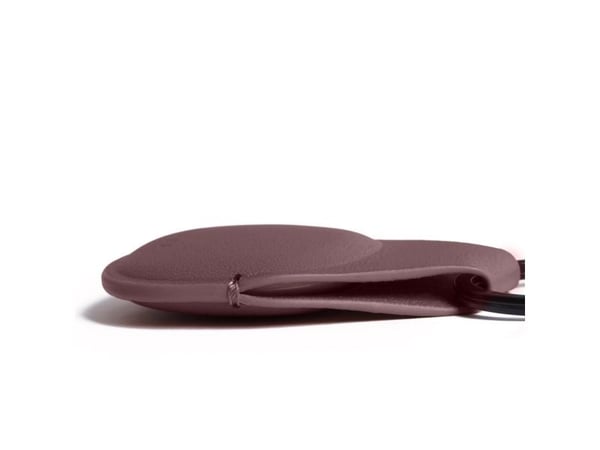 Mujjo Canopy AirTag Leather Keychain for Elegant Everyday Style  3D Magnetic Pocket - Bronze Red