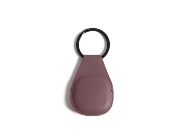 Mujjo Canopy AirTag Leather Keychain for Elegant Everyday Style  3D Magnetic Pocket - Bronze Red