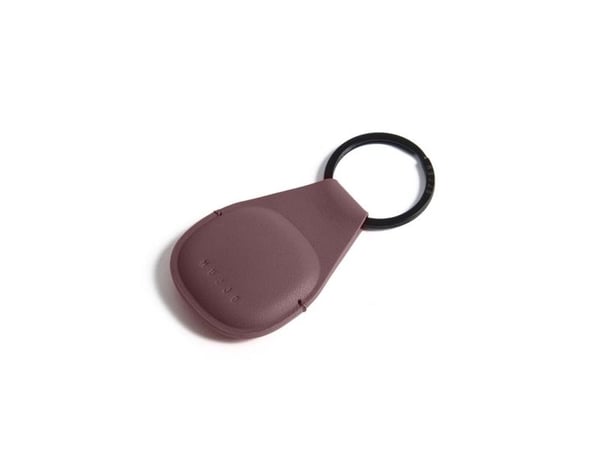 Mujjo Canopy AirTag Leather Keychain for Elegant Everyday Style  3D Magnetic Pocket - Bronze Red