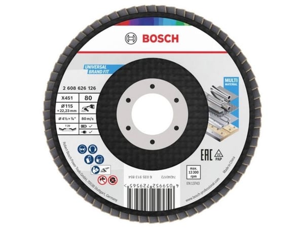 Bosch-tarvikkeet 2608626170 Metallilevy hiontaan Halkaisija 115 mm Poran halkaisija 22,23 mm 15 kpl