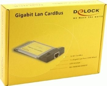 Delock - Nettverksadapter - CardBus - Gigabit Ethernet - for P/N: 19601