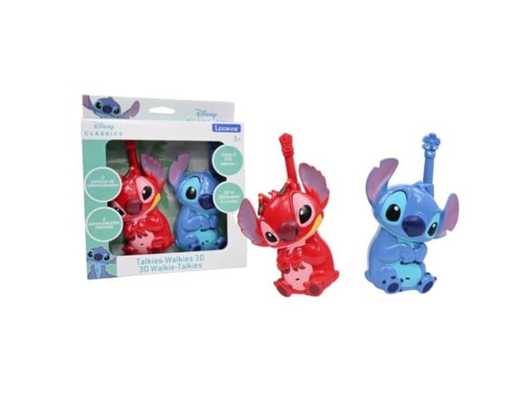 Lexibook Stitch 3D, Walkie-talkie för barn, 3 år, Blå, Röd