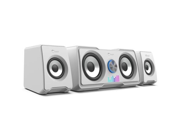 C-TECH spk-16wh, 2.1 kanaler, 16 W, Universell, Hvit, Plast, 1,3 m