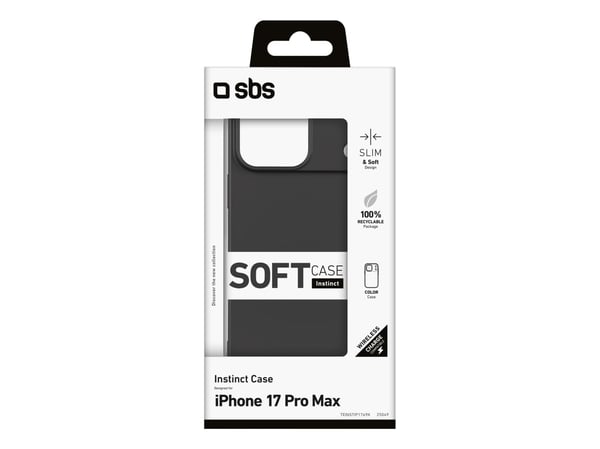SBS TEINSTIP1769K, Etui, Apple, iPhone 17 Pro Max, 17,4 cm (6.86"), Svart