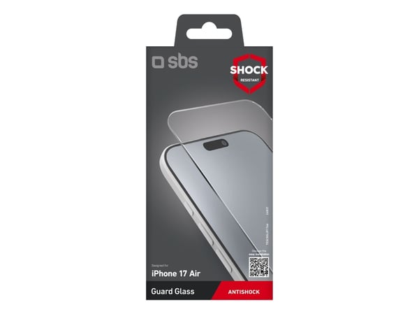SBS TESCRGLIP1766, Apple, iPhone 17 Air, Ripebestandig, Sjokkresistent, Gjennomsiktig, 1 stykker