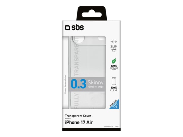 SBS TESCRFCIP1766, Apple, iPhone 17 Air, Ripebestandig, Gjennomsiktig, 1 stykker