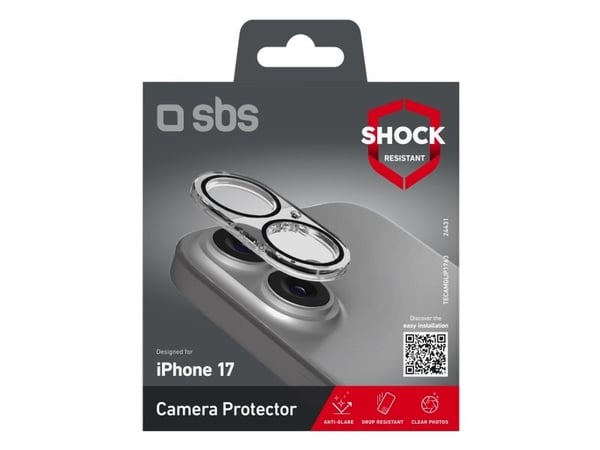 SBS TECAMGLIP1763, Apple, iPhone 17/16, Kolahduksenkestävä, Naarmuuntumisenkestävä, Läpinäkyvä, 1 kpl
